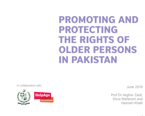 promoting and protecting the rights of older persons in pakistan