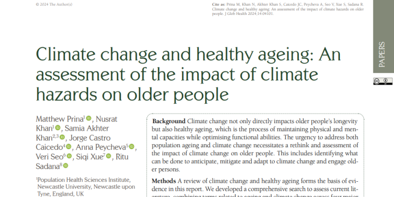 Climate change & healthy ageing